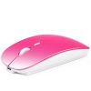 Rechargeable Wireless mouse button silent,ultrathin mouse,Pink