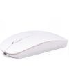 Rechargeable Wireless mouse button silent,ultrathin mouse,White