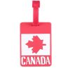Set of 2 Canadian Flag Luggage Tag Silicone Baggage Tag Luggage Tags(4*2.5'')