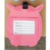 Set of 2 [Pink Owl] Cute Luggage Tags PVC Name Tags Travel Baggage Tag Bag Tags