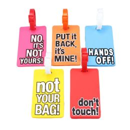 Random Style Silicone Bag Tags Set of 2 Creative [Letters] Luggage Tags Gifts