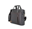14'' Waterproof Laptop Briefcase with Multiple Compartments, Grey