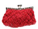 Handmade Weave Crystal RED Bag Banquet Handbag and Sweet Style Bags