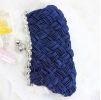 Handmade Weave Crystal BLUE Bag Banquet Handbag and Sweet Style Bags