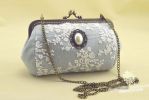 Handmade Original Long Bag Light BLUE Lace Shoulder Bags and Sweet Style Bags