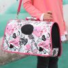 Portable Foldable Pet Carrier Cat  Bag Dog Carriers Tote Bags Outdoor, Pink