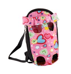 Portable Travel Front Backpack Carrier Bag For Pets PINK (Suitable for 2-4kg)