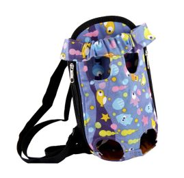 Portable Travel Front Backpack Carrier Bag For Pets PURPLE (Suitable for 2-4kg)