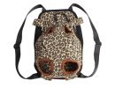 [Leopard]Portable Chest Carrier Backpack Bag for Pets Dogs(Bust 50cm,Up to 15LB)