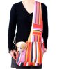 [Stripe] Portable Oxford Fabric Pet Carrier Shoulder Bag for Dogs and Cats