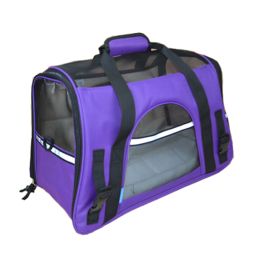 Pet Carrier Soft Sided Travel Bag for Small dogs & cats- Airline Approved, Purple