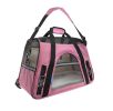 Pet Carrier Soft Sided Travel Bag for Small dogs & cats- Airline Approved, Pink