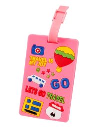 Set of 2 Stylish Luggage Tag Creative Travel Tag Unique Name Tag, Pink