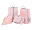 5 PCS Travel Storage Bag Set Luggage Bag Clothing Storage Package-Pink