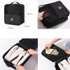 Travel Shoe Bag Holds 3 Pairs Of Shoes Waterproof Portable Storage Bag purple