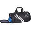 Unisex Classical Sports Bag Gym Duffel Bag Travel Luggage Bag with Shoe Compartment, A