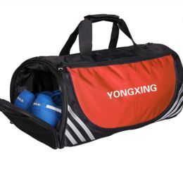 Large Sports Duffle Bags Gym Accessories Bags Travel Bag with Shoes Compartment, D