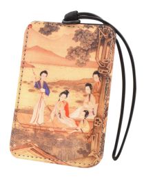 Tourist Souvenir Silk Luggage Bag Tag Chinese Style Travel Suitcase Tag # Sunset