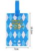 Travel Luggage Bag Tag Check-in Suitcase Card Set Label Tag Pendant, Square Blue