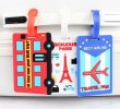 2 Pack Luggage Tags Travel Suitcase Label Tags Lovely Shipping Luggage Tag, Blue