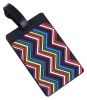 3 Pack Colorful Wavy Stripe Pattern Silicone Luggage Tags Travel Suitcase ID Tag