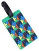 3 Pack Colorful T Type Puzzle Pattern Silicone Luggage Tags Travel Suitcase Tags