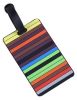 3 Pack Colorful Straight Line Pattern Silicone Luggage Tags Travel Suitcase Tags