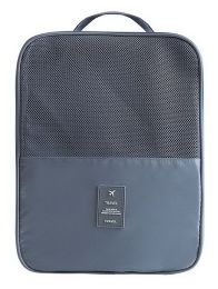 Travel Shoe Bag Holds 3 Pairs Of Shoes Waterproof Portable Storage Bag Dark Gray