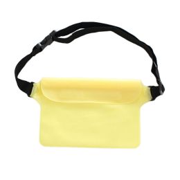 Unisex Waterproof Pouch Fanny Pack Waist Bag for Swimming/Beach/Hiking - Yellow