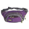 Purple, Adjustable Sports Pockets With Zipper Stylish Running jogging Waist Pack