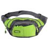Green Stylish Adjustable Sports Pockets Jogging Running Waist Pack With Zipper