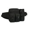 Outdoor Tactical Kettle Sports Waist Packs/Multi-function Travelling Bag Black