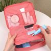 Toiletry Kit Clear Travel Bag/ Portable Waterproof Nylon Travel Luggage, Pink