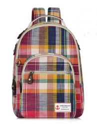 Plaid Travel Cotton Backpacks Outdoor Camping Hiking Backpack School Bags