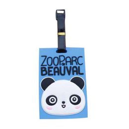 BLUE Handbag Tags Creative Claim Tags Set of 2 Baggage Stubs Panda Baggage Label