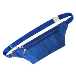 [BLUE] Outdoor Portability Three Zippers Water-proof Runner's Waist Pack