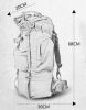 Outdoor Hiking Camping 65 L Large capacity tactical military Camouflage Backpacks for Adults #11