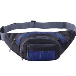 Outdoor Sports Multi-functional Waist Packs for Running Hiking Cycling Camping, Dark Blue 35x15cm