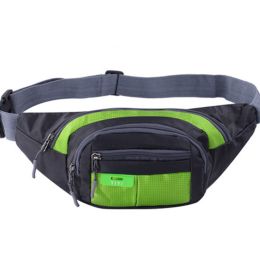 Outdoor Sports Multi-functional Waist Packs for Running Hiking Cycling Camping, Green 35x15cm