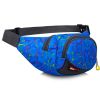 Outdoor Sports Multi-functional Waist Packs for Running Hiking Cycling Camping, Blue Pattern