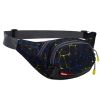 Outdoor Sports Multi-functional Waist Packs for Running Hiking Cycling Camping, Black Pattern