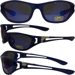 Blue Ice Blue Mirror and Blue Frame Sunglasses