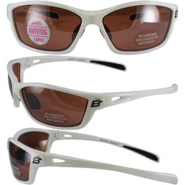 Birdz Swift White Frame Sunglasses with Driving Mirror Lenses