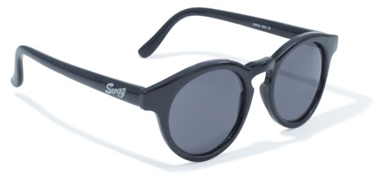 Keyhole Bridge Black Frame Sunglasses by Swag