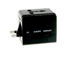 Hot Tips Universal International Travel Plug Adapter, Black