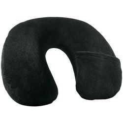 Travel Smart By Conair Inflatable Fleece Neck Rest (black)